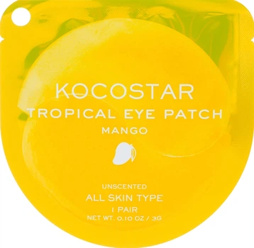 Гидрогелевые патчи для глаз "Тропические фрукты. Манго" - Kocostar Tropical Eye Patch Mango 60шт (615875-12659)