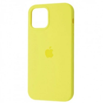 Чохол силіконовий з мікрофіброю Silicone Case для Apple iPhone 12/12 Pro Жовтий Flash