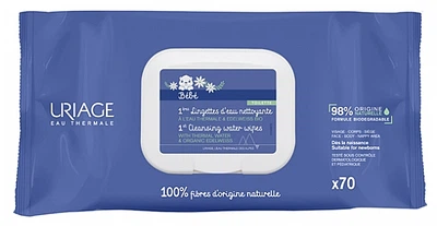 Серветки, що очищають, з термальною водою, 70 шт. - Uriage Baby 1st 70шт (1062087-93941)