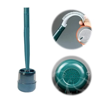 Силіконова щітка йоржик для туалету Nordic Wind Green