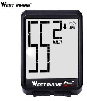 Беспроводной велосипедный компьютер West Biking с зеленой подсветкой 0702041 (768234336) вело велокомпьютер Черный