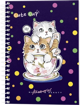 Блокнот Аркуш Cute Cup А5 в клетку 96 листов 3 шт (1В2252)