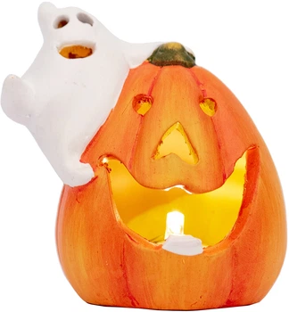 Статуетка Yes! Fun Хелловін Pumpkin and ghost 8 см LED (974190) (4820253267267)