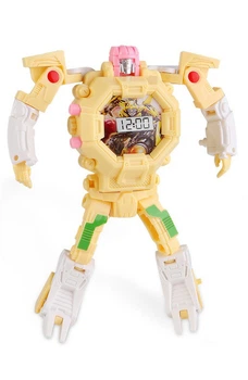 Детская игрушка SUNROZ Robot Watch часы робот-трансформер Желтый (SUN0649)