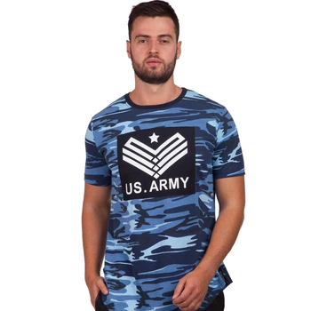 Футболка мужская SHORT ARMY N015 Материал: Полиэстер Цвет: Синий Размер: M (46-48)