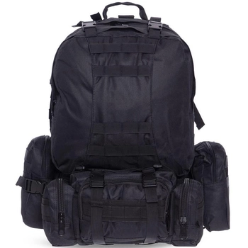 Рюкзак тактический с подсумками RECORD TY-7100 50л 53х32х16см черный