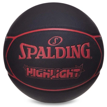 Мяч баскетбольный SPALDING 76868Y HIGHLIGHT №7 черный