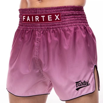 Шорты для тайского бокса и кикбоксинга FAIRTEX BS1904 BLACK/WINE L черный-бордовый