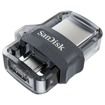 Флеш память SanDisk USB 3.0 Ultra Dual Drive OTG M3.0 128Gb (150Mb/s) Black
