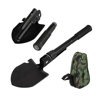 Лопата складная SHOVEL, военная Черный туристическая (IS33)