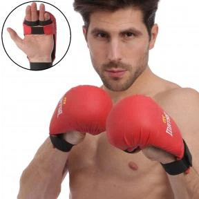 Перчатки накладки для каратэ MATSA Zelart MA-0010 XL красный
