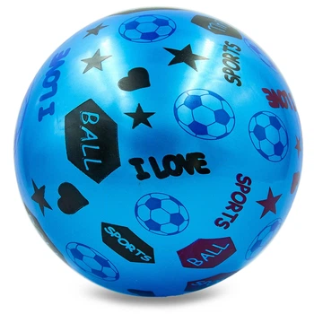 Мяч резиновый I LOVE SPORTS BALL FB-0384 23см синий