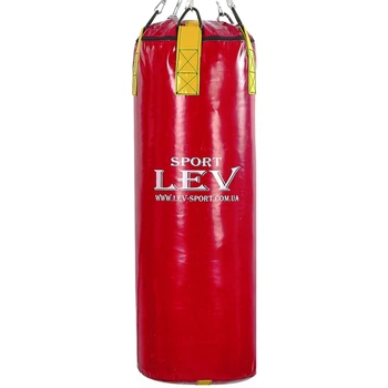 Мешок боксерский Цилиндр Тент h-85см LEV UR LV-2802 (наполнит.-ветошь, d-28см, вес-20кг, красный)