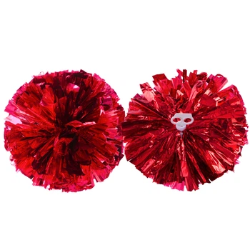 Помпони для чирлідингу і танців SP- Pom-Poms Party (полімерна плівка, пластик, d-30см, 1шт, 70г, червоний) (CH-0352_Червоний)
