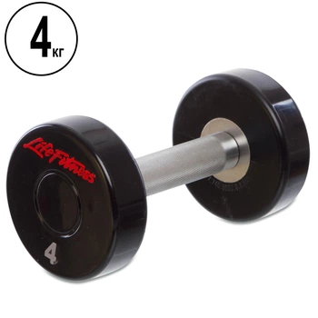 Гантель цельная профессиональная Life Fitness SC-80081-4 1шт 4кг