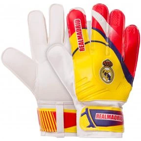 Перчатки вратарские FB-0187-9 REAL MADRID (PVC, р-р 9, красный-желтый)