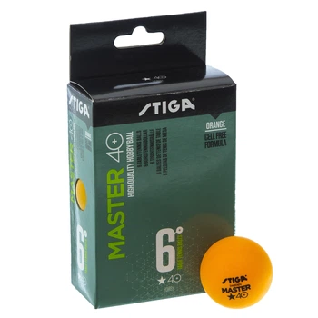 Набор мячей для настольного тенниса STIGA MASTER 1* 40+ SGA-1112230306 6шт Оранжевый