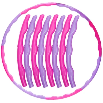 Обруч складной Хула Хуп Hula Hoop BARBIE FI-5948 8 секций розовый+светло-фиолетовый