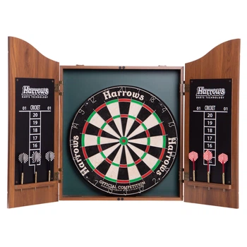 Дартс с кабинетом для мишени PROS CHOICE COMBO SET JE14D Диаметр: 45см. Материал изготовления: прессованный флокированный картон.