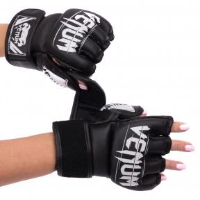 Перчатки для смешанных единоборств MMA VNM BO-5699 XS черный-белый