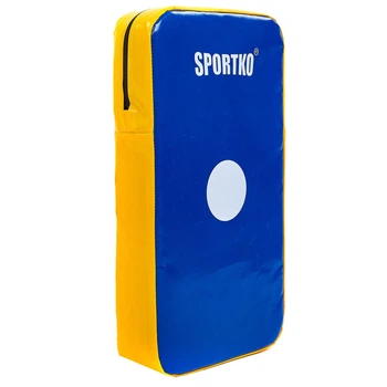 Макивара прямая SPORTKO M4 Размер: 45x25x9 см. Форма: прямая. Цвет: синий-желтый
