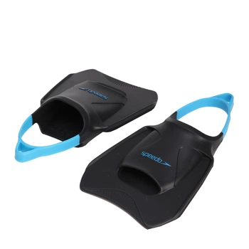 Ласты для тренировок в бассейне короткие с открытой пяткой SPEEDO BIOFUSE FITNESS 8087669067 Цвет: черный-голубой Размер: S