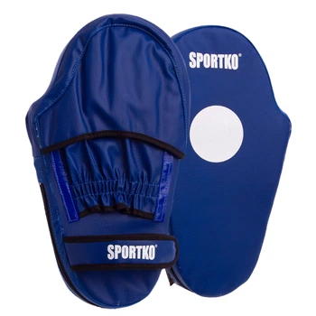 Подовжені прямі боксерські лапи KO UR PD4 (2 шт, кожвініл, 36×20×5 см, сині)