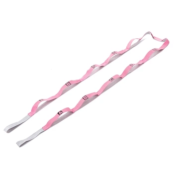 Стрічка стропа з петлями для розтяжки Stretch Strap Record (10 петель, поліестер, розмір 230х3,7см, малиновий) (FI-1723_Малиновий)