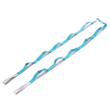Лента для растяжки Record Stretch Strap FI-1723 (10 петель, полиэстер, l-230cм, голубой)
