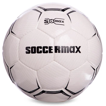 Мяч футбольный профессиональный №5 SOCCERMAX FIFA FB-0001 (PU, белый-черный)