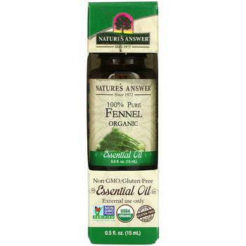 Органическое эфирное масло фенхеля Nature's Answer "Fennel Organic Essential Oil" (15 мл)