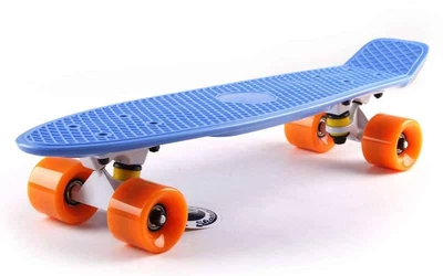 Скейтборд пластиковый Penny Original FISH 22in однотонная дека SK-401-8 ORIGINAL FISH (син-бел-оран)