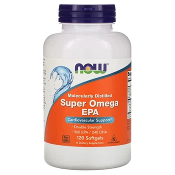 Риб'ячий жир NOW Foods "Super Omega EPA" підтримка серцево-судинної системи (120 гельових капсул)