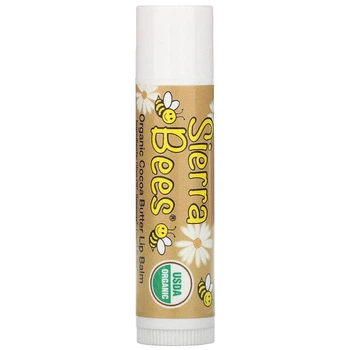 Гігієнічний бальзам для губ Sierra Bees, Organic Lip Balm, натуральна зі смаком какао, 4.25 м