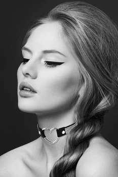 Чокер зі стразами Bijoux Pour Toi HEART DIAMOND Чорний (SO1885)