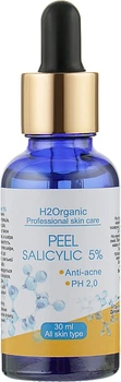 Пілінг саліциловий 5% - H2Organic Peeling Salicylic 5% 30ml (1013381-25495)
