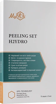 Набор для лица "Энергия канабиса. Увлажняющий пилинг" - MyIDi H2ydro Peeling Set 9x5ml (1059637-54923)
