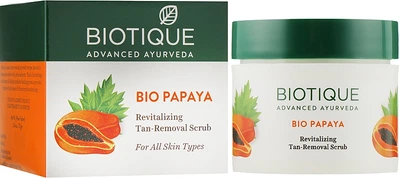 Отшелушивающий скраб "Папайя" - Biotique Exfoliating Papaya Scrub 75g (147649-11201)