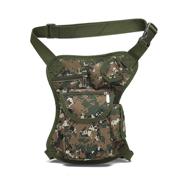 Тактическая сумка на ногу военная пиксель зеленая