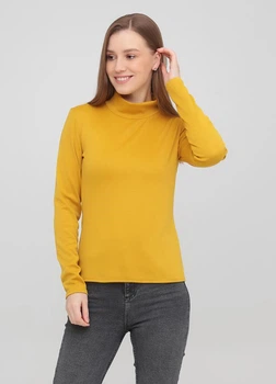 Повсякденний жіночий гольф водолазка Подіум 28110-MUSTARD XXL Гірчичний