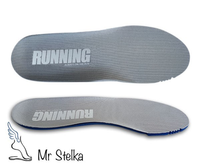 Ортопедические стельки Running S-25 светло-серого цвета