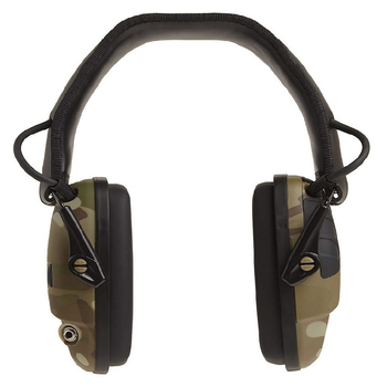 Активні тактичні стрілецькі навушники Howard Impact Sport Green Multicam для стрільби (A12783)