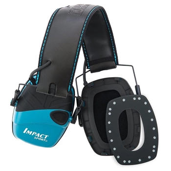 Активні тактичні стрілецькі навушники Howard Impact Sport Blue для стрільби (A12587i)