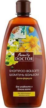 Шампунь-бальзам "Фито-формула" для гладкости и блеска волос - Family Doctor 500ml (210373-116649)