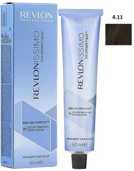 Farba do włosów Revlon Professional Revlonissimo Colorsmetique Ker-Ha Complex 4.11 60 ml (8007376057982)