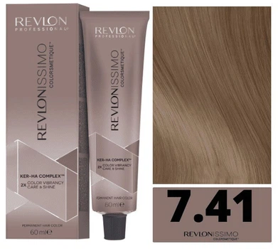 Farba do włosów Revlon Professional Revlonissimo Colorsmetique Ker-Ha Complex HC 7.41 60 ml (8007376057388)