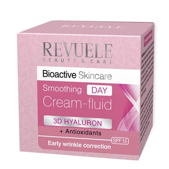 Разглаживающий Revuele Bioactive 3D дневной крем-флюид для лица Гиалуроновый 50 мл