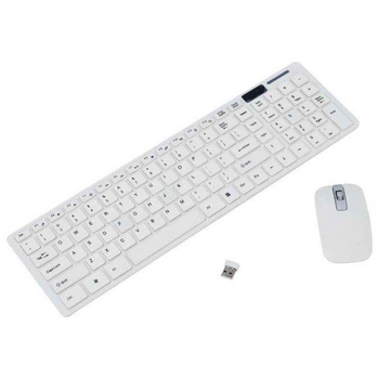 Ультратонкая клавиатура + оптическая мышь UKC WIRELESS K06 беспроводная белая (2230 KEY K06 7753)
