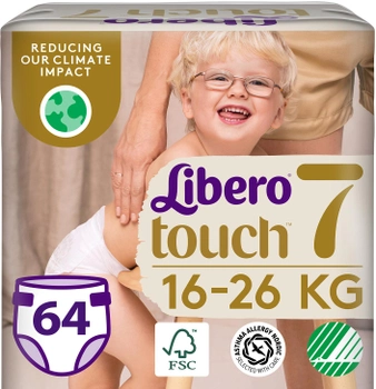Подгузники Libero Touch 16-26 кг Размер 7 64 шт (7322541994413)