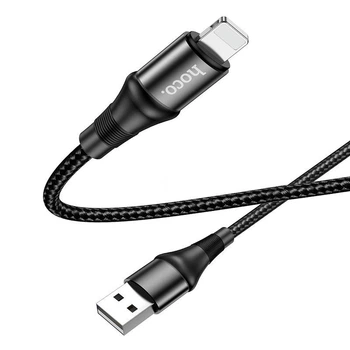 USB кабель для iPhone з роз'ємом Lightning HOCO X50 Excellent charging data cable (2,4 А, 1m). Black